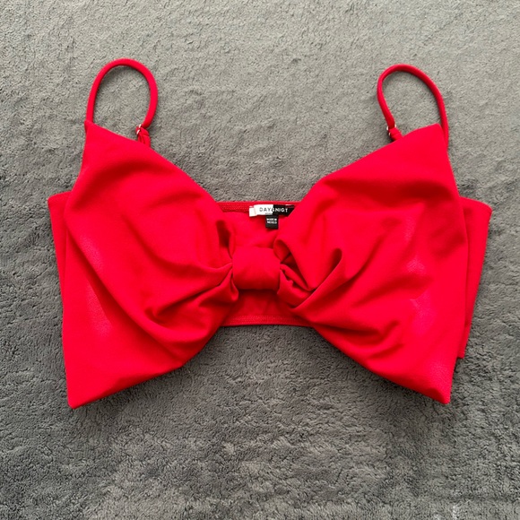 Fashion Nova Birthday Girl Bow Top - Red - Picture 1 of 7